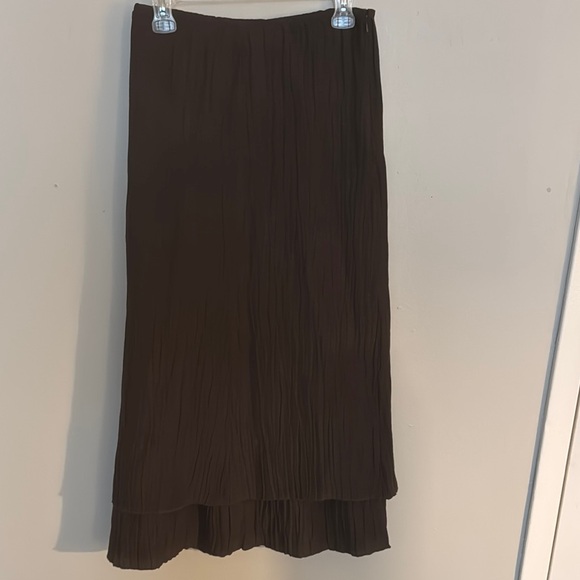 J. Jill hemp & silk double layer brown maxi skirt size xl - Picture 1 of 4